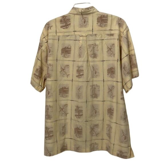 Columbia River Lodge Yellow Mens Shirt Size Extra Large XL Fishing Boat Sailfish - Picture 7 of 14
